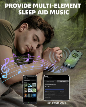 Smart Ring for Women Men Fitness Ring with Step Counting, Heart Rate, Blood Oxygen, Pressure Monitoring, Sleep Monitoring, IP68 Waterproof for Iphone and Android, No Subscription Fee,Silver (#10)