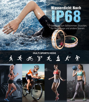 10 Gen Diamond Smart Ring and Wireless Charging Case【Industry Ranking No.1 – 0 Measurement Error】2025 Smart Ring Women for Sleep Monitoring, Wearable Spo2, Compatible with Android and Ios【White 9#】