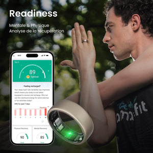 Helio Smart Ring Health Tracker, Fitness Tracker Ring, No Subscription, Monitors Sleep, Heart Rate & Stress, Titanium Alloy, Fast 1.4-Hr Charging, Swim/Shower Water-Resistant